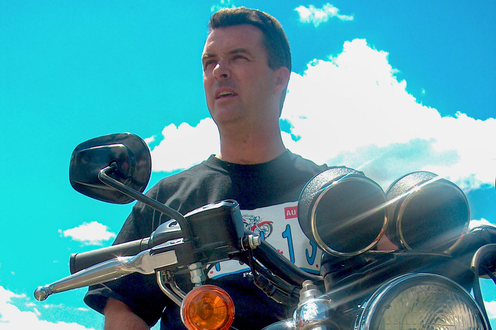 man on a motorcycle