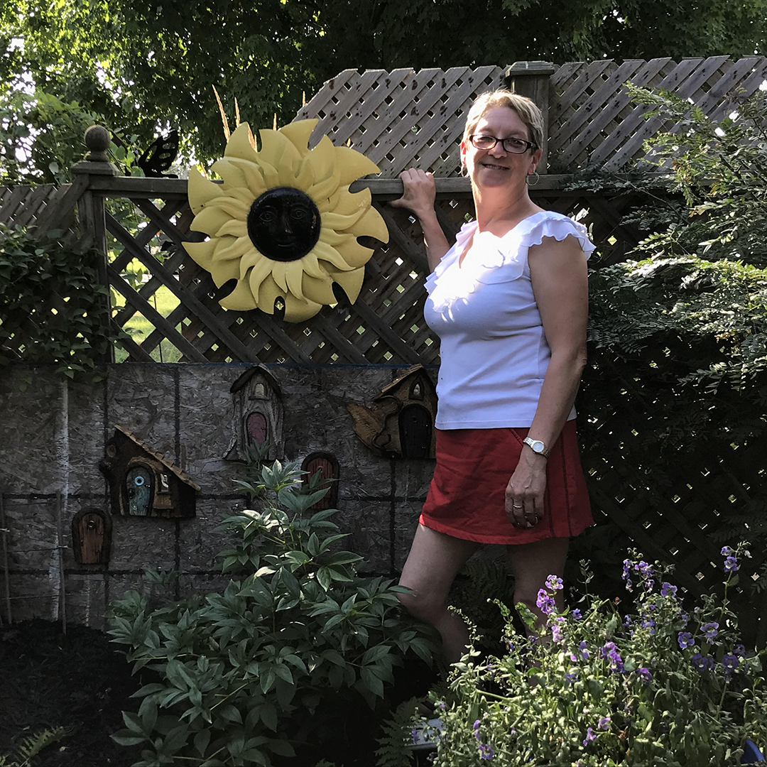 woman in her garden
