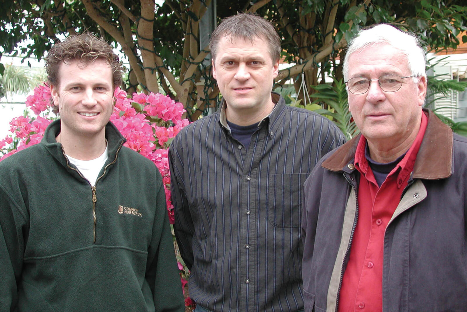 three men outside